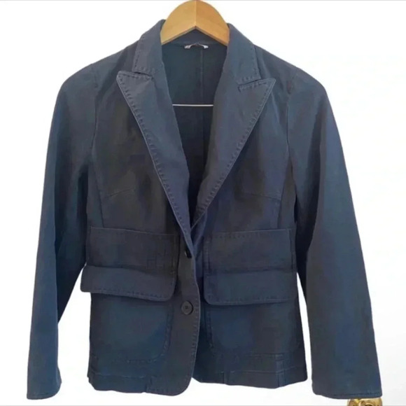 i blues by MaxMara Womens Navy Blue Khaki Blazer - Picture 1 of 8